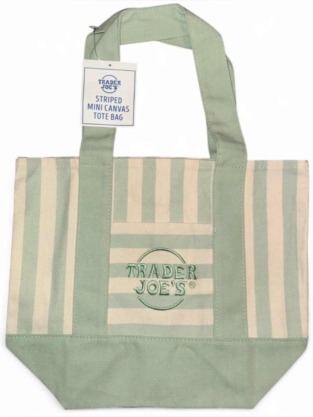 Trader Joe’s Green Stripe Mini Tote